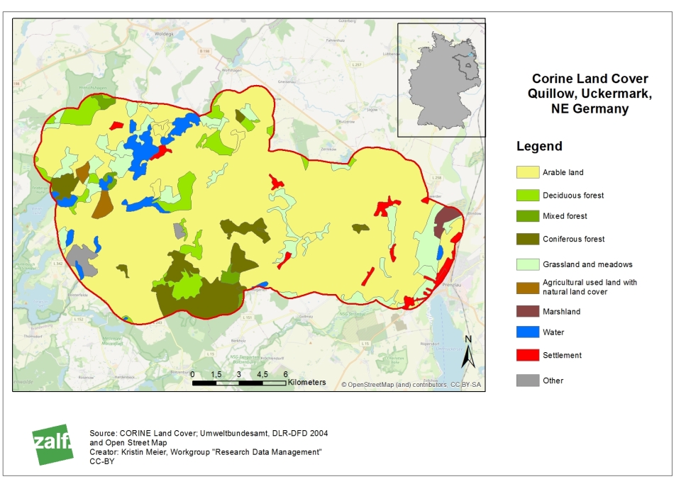 Land use in the Quillow catchment